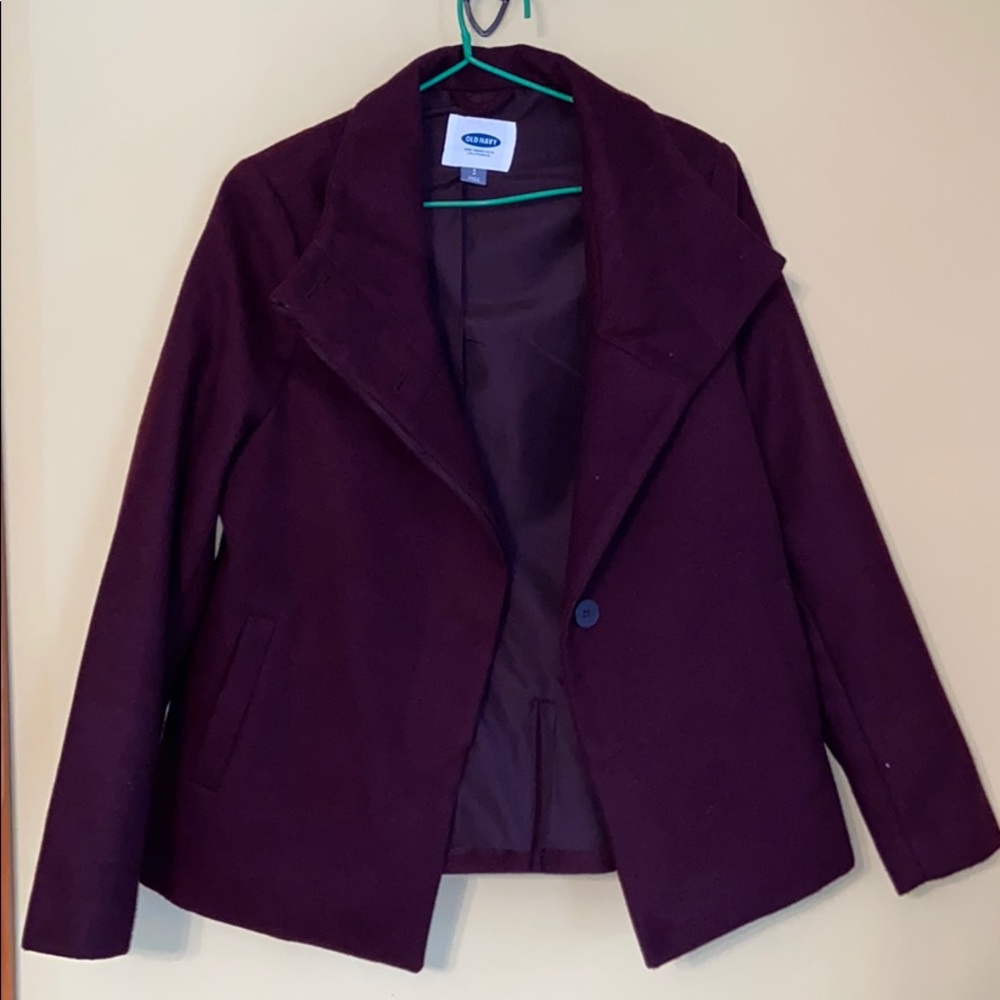 Old Navy cranberry pea coat
